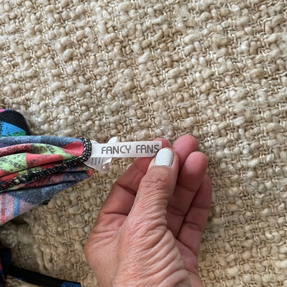 Fancy fans women's leggings colorful geometric design, size M / L (small runs) - Picture 9 of 10